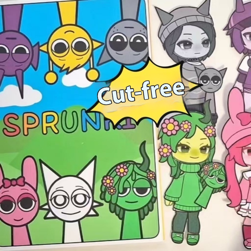 Board Game Book - No Cutting Rhythm Box Sprunki Quiet