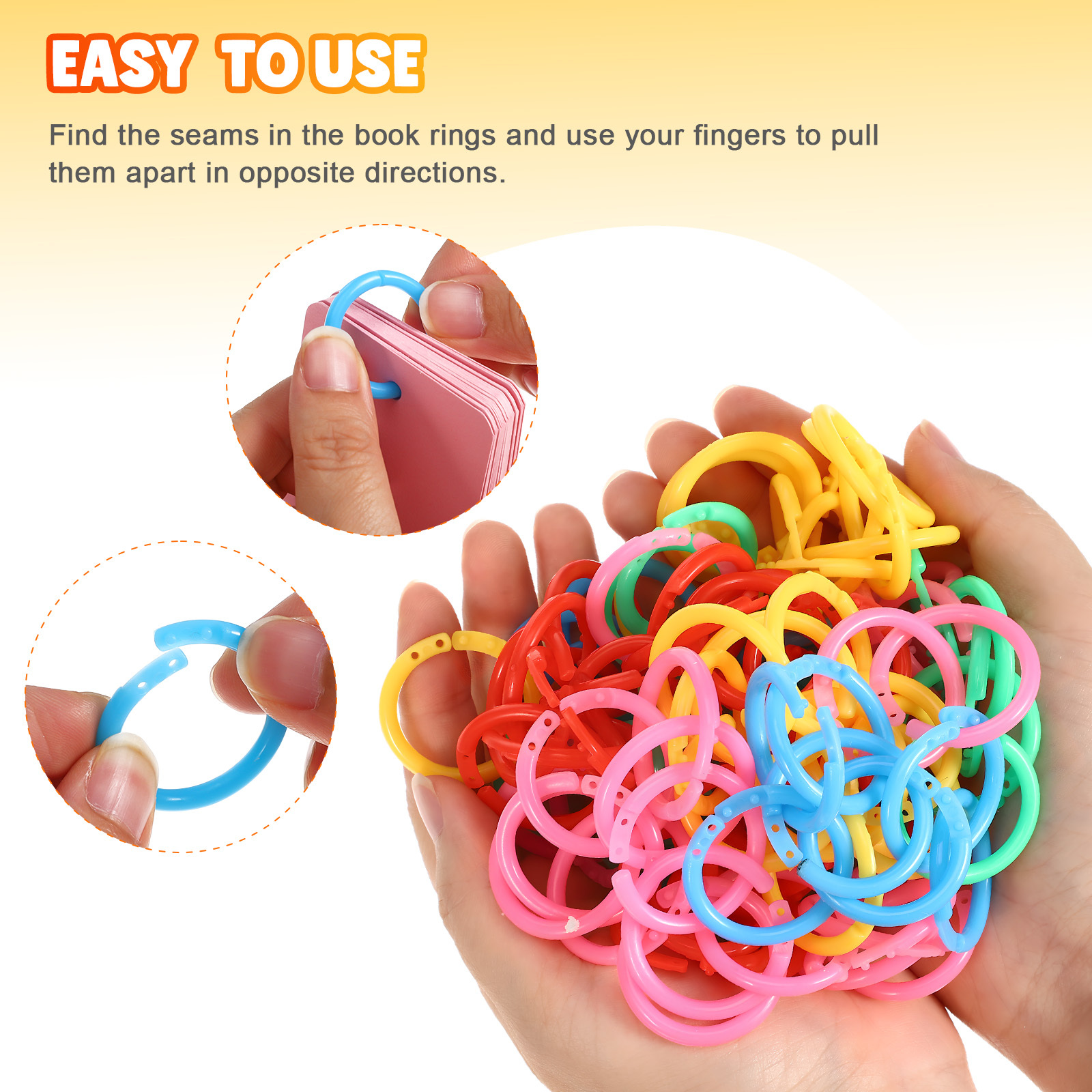 120Pcs Binding Rings Plastic B - Board Game Book avaliação e preço