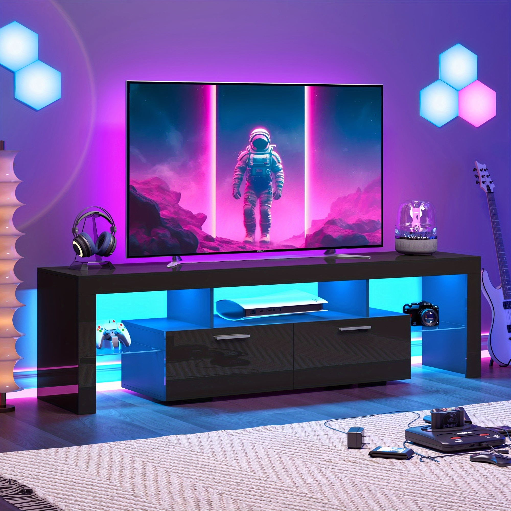 A Sleek LED TV Stand Designed  - Board Game Or Boardgame avaliação e preço