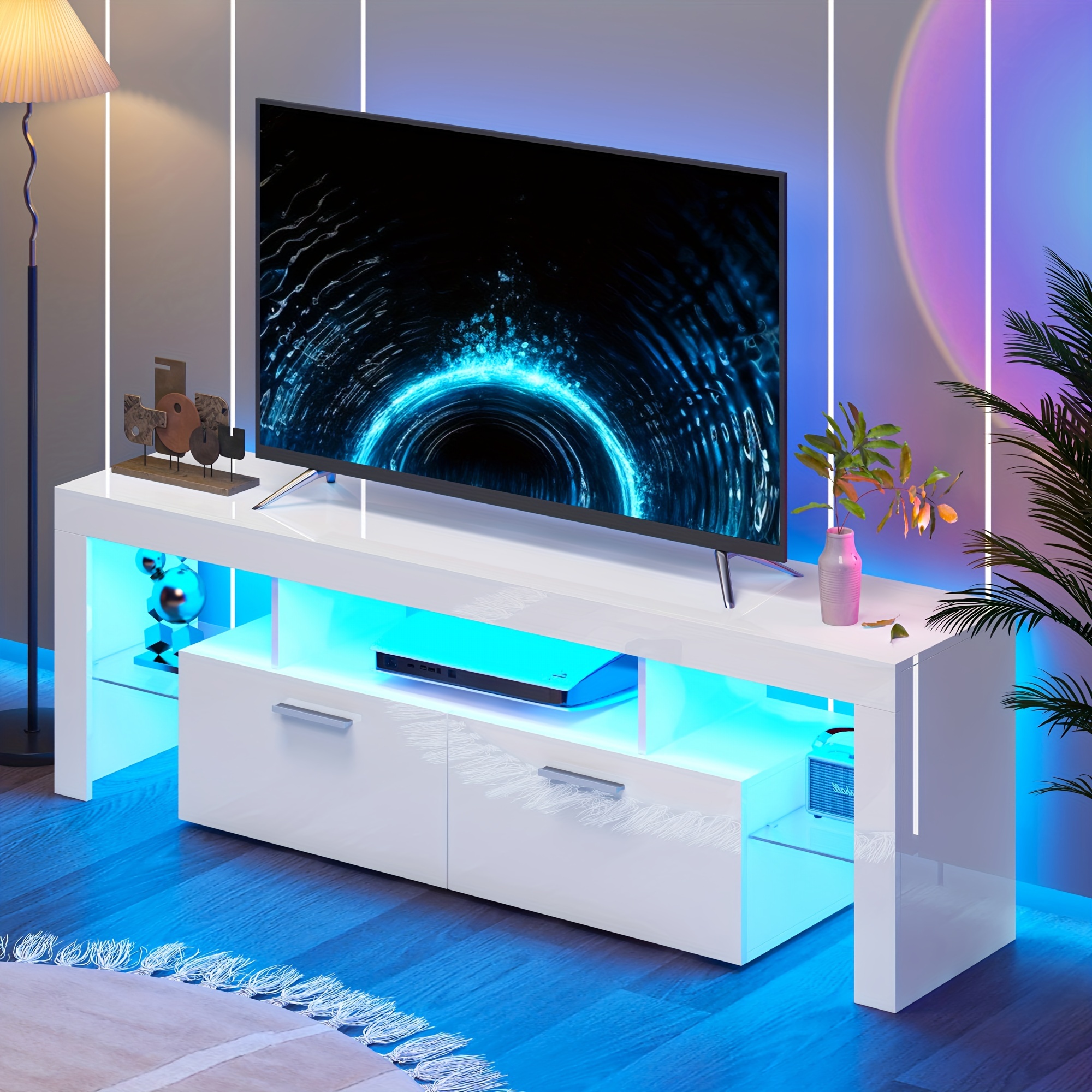 A Sleek LED TV Stand Designed  - Board Game Or Boardgame avaliação e preço