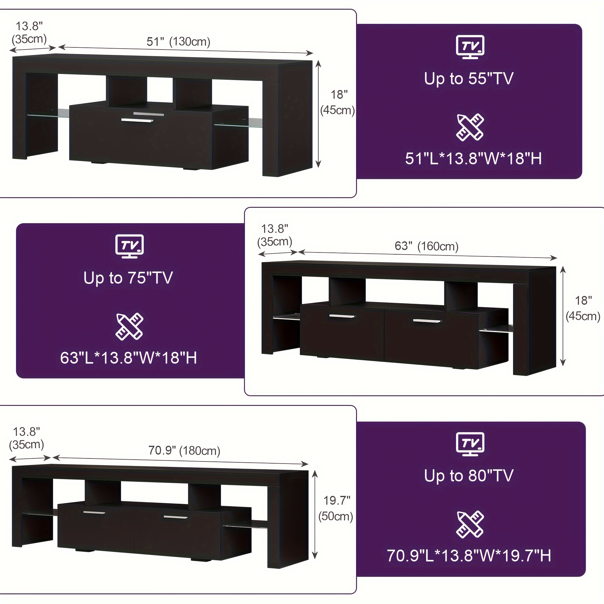 A Sleek LED TV Stand Designed  - Board Game Or Boardgame avaliação e preço