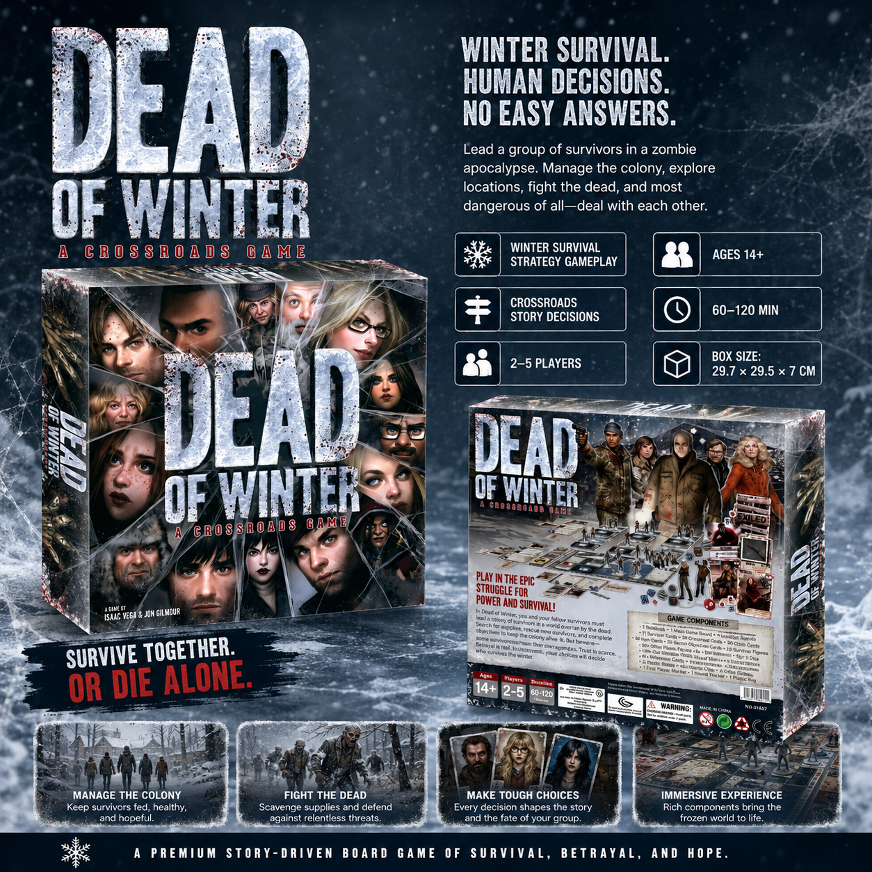 Dead of Winter Crossroads Zomb - Board Game Survive The Island avaliação e preço