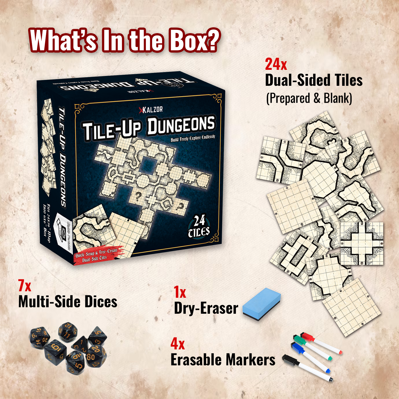 Tile Up Dungeons | Unique Desi - Board Game Design avaliação e preço