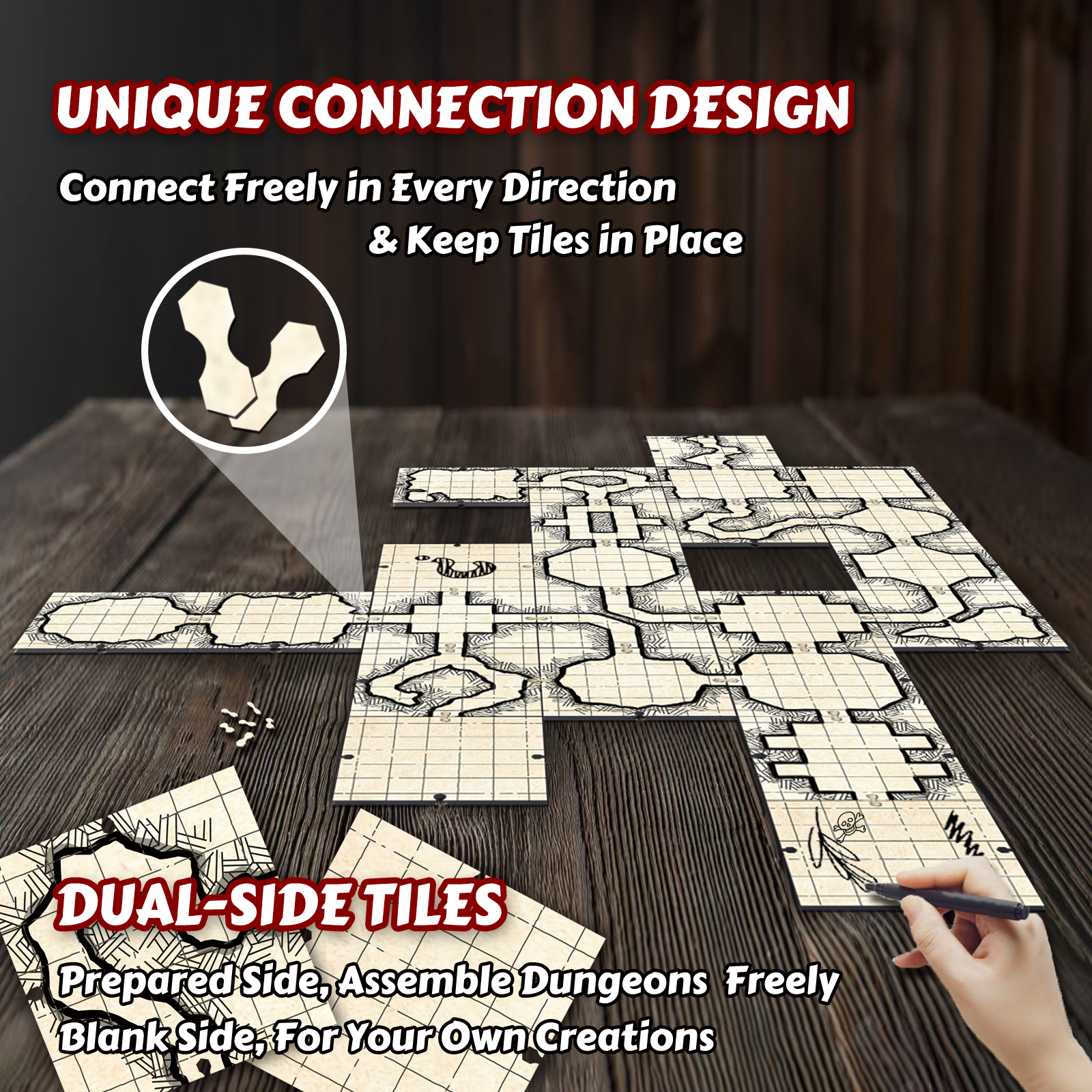 Tile Up Dungeons | Unique Desi - Board Game Design avaliação e preço
