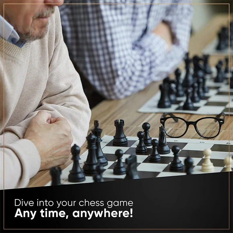 Chessboard PU Leather, 35cm/43 - Board Game Or Boardgame avaliação e preço
