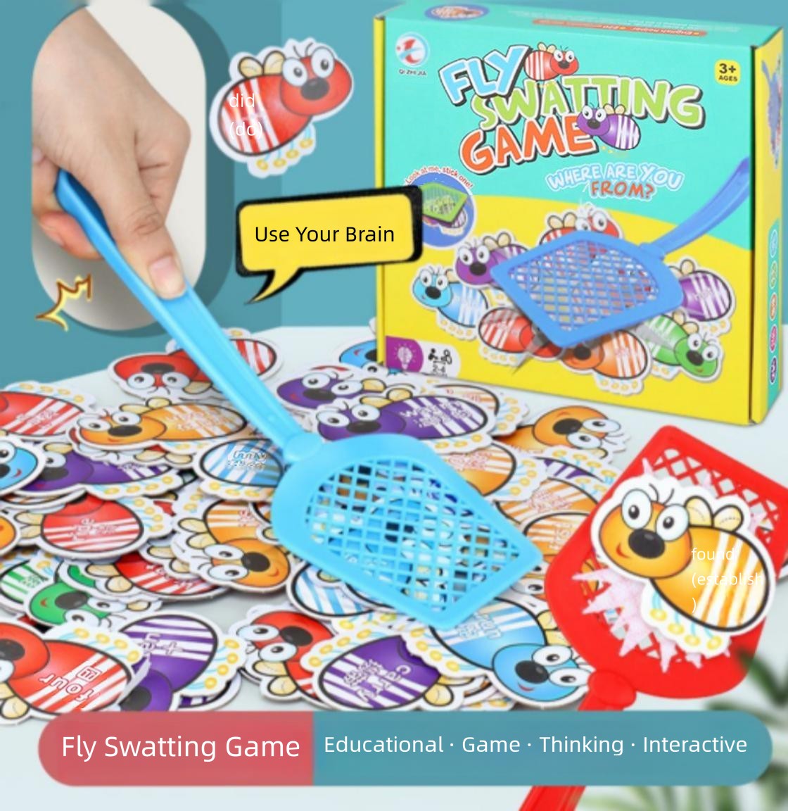 Fly Swatter Game for Kids Educ - Board Game Quick avaliação e preço