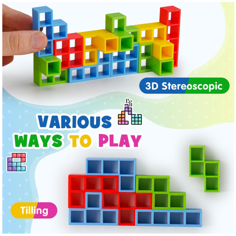New 3D Tetris Tower Balancing  - Board Game Saboteur avaliação e preço
