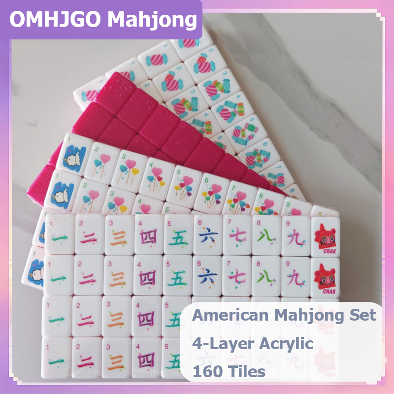 OMHJGO Rose Red American Mahjo - Board Game Mahjong avaliação e preço