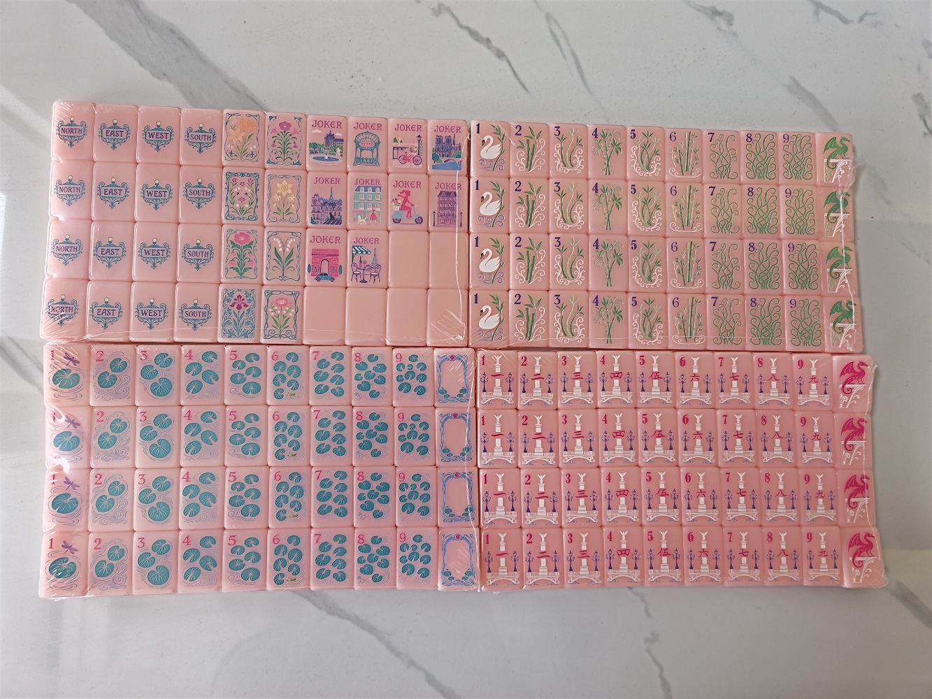 2026 Hot New Pink Acrylic Amer - Board Game Mahjong avaliação e preço